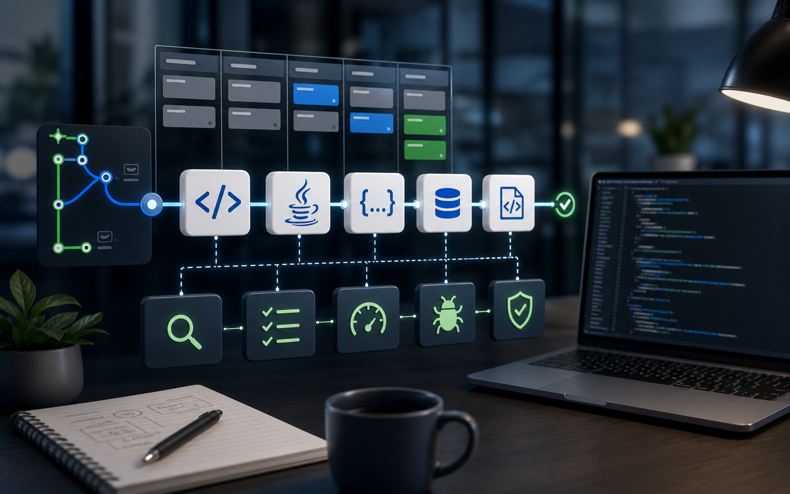 Visualisierung moderner Entwicklungstools, Testing und agiler Projektarbeit